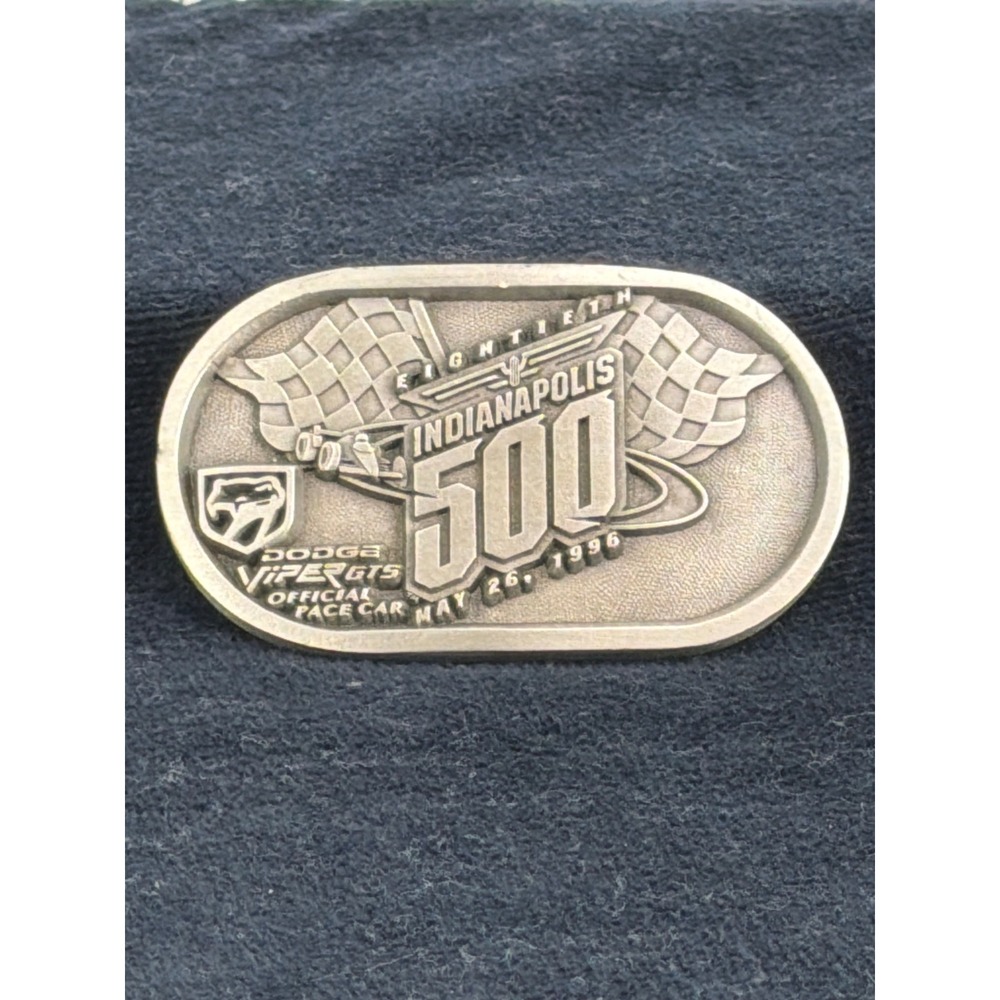 1996 Indy 500 Dodge Viper GTS Official Pace Car Pewter Belt Buckle 7/500 Ltd Ed
